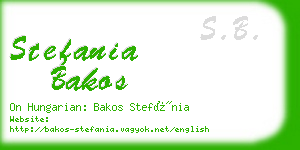 stefania bakos business card